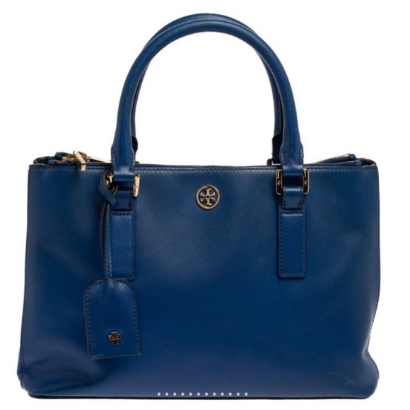 Tory Burch blue leather robinson - Picture 1 of 10